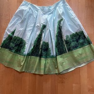 Pleated Nature Inspired Pleated Skirt